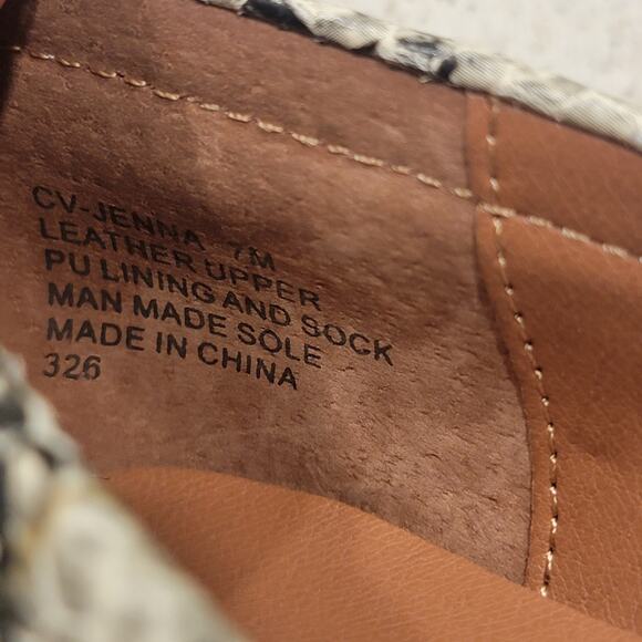 Chelsea & Violet Jenna Faux Snake Print Leather Tailored Loafers‎ Size 7 Retro - Picture 5 of 10